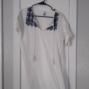Old Navy White Linen Tunic Size X-Small